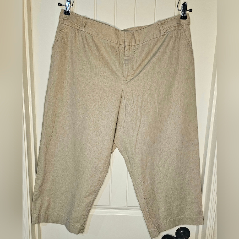 [MOSSIMO] Tan Wide Leg Capri 《18W》 Stretch